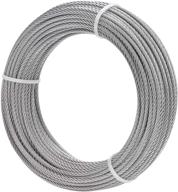 🔒 premium grade kindroufly 1/8 inch 100 feet, 316 stainless steel wire rope aircraft cable - ideal for sturdy deck cable railing kit logo