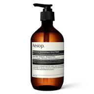 🌿 aesop реверанс ароматическое мыло для рук, 500 мл - без парабенов, не тестируется на животных, и веганское. логотип