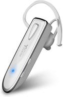 🎧 yuwiss wireless bluetooth earpiece with 20 hours noise canceling - perfect for hands-free calling and driving - iphone and samsung compatible (white) logo