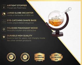 img 3 attached to 🥃 Impressive Whiskey Decanter Globe Set: A Must-Have for Whiskey Enthusiasts