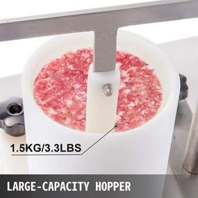 img 1 attached to 🍔 VBENLEM Commercial Burger Patty Maker: 55mm/2.15inch & 130mm/5inch Hamburger Press Machine, PE Material withTabletop Fixed Design - 5inch, White