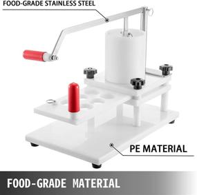 img 2 attached to 🍔 VBENLEM Commercial Burger Patty Maker: 55mm/2.15inch & 130mm/5inch Hamburger Press Machine, PE Material withTabletop Fixed Design - 5inch, White