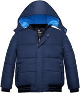 🧥 boys' clothing: wantdo thicken hooded jacket outwear - jackets & coats logo