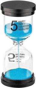 img 4 attached to ⏳ 5 Minute Plastic Sand Hourglass Timer: Large Blue Sand Watch for Kids, Games, Classroom, Kitchen, Decorative & Colorful Hourglass Sandglass Timer