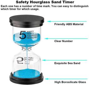 img 3 attached to ⏳ 5 Minute Plastic Sand Hourglass Timer: Large Blue Sand Watch for Kids, Games, Classroom, Kitchen, Decorative & Colorful Hourglass Sandglass Timer