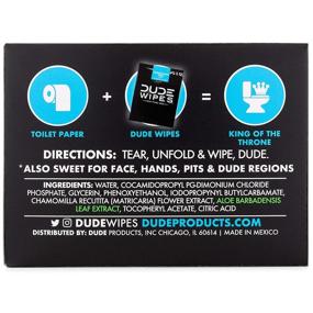 img 2 attached to Dude Wipes Flushable Wet Wipes: 30 Individually Wrapped Travel Wipes, Unscented with Vitamin-E & Aloe - Septic & Sewer Safe