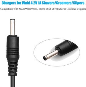 img 1 attached to 🔌 SoulBay Charger Cord for Wahl Trimmer Clipper 9818 9818L 9854L 9864 9876L 9880L 9888L Lithium Ion Beard Shaver Groomer - 4.2V AC Adapter, S003HU0420060 S004mu0400090 Class 2 Power Supply Replacement