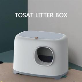 img 3 attached to 🐱 Parlizel Large Cat Litter Box with Lid: Enclosed Anti-Splashing Design, Easy to Clean, Prevents Sand Leakage - Includes Scoop & Easy Assembly - Spacious & Convenient