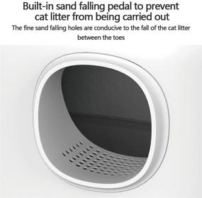 img 2 attached to 🐱 Parlizel Large Cat Litter Box with Lid: Enclosed Anti-Splashing Design, Easy to Clean, Prevents Sand Leakage - Includes Scoop & Easy Assembly - Spacious & Convenient