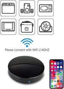img 2 attached to 📱 Foyu WiFi Smart IR Remote Voice Control for AC, TV, Fan, STB - Works with Alexa and Google Assistant - Remote Control via App - Compatible with Apple and Android - Black