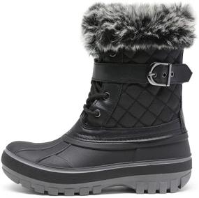 img 3 attached to DREAM PAIRS Outdoor Fur Lined Insulated Waterproof Boys' Shoes