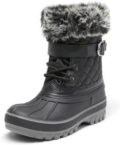 img 4 attached to DREAM PAIRS Outdoor Fur Lined Insulated Waterproof Boys' Shoes