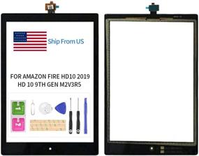 img 1 attached to 🔍 Full Outer Glass Panel Lens Replacement Screen for Amazon Fire HD 10 HD10 2019 9th M2V3R5 with Free Tools - Touch Screen Digitizer