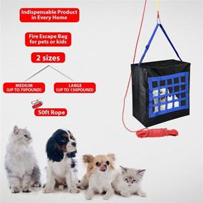 img 2 attached to 🔥 ISOP Fire Evacuation Device for Medium-Sized Pets - Compact Safety Equipment - 50 Feet Incl. Rope - Emergency Survival Kit for Animals (Measuring 19"x18"x10")