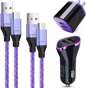 img 4 attached to 🔌 4-Pack USB C Car Charger, Charging Block Plug + Type C Charger Cable Compatible for Samsung S21 S20 S10e S9 S8 Plus, LG G7 G8, Moto G Stylus Power G8 G7 Z4 Z3 Z2, Google Pixel 6 Pro 6 5 4 3a
