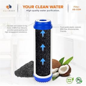 img 2 attached to Aquaboon 4 Pack 10-Inch Granular Activated Carbon Water Filter Replacement - Universal Coconut Shell GAC Cartridge Compatible with C-10, WFPFC9001, AP117, GAC-10, FXUTC, D-20A, GAC1 - High-Quality 5 Micron Filtration