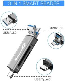 img 3 attached to 📷 SmartQ C350 USB C SD Card Reader and USB 3.0 Super Speed Memory Card Adapter for MicroSDXC and SDHC Card, SD, SDXC, SDHC, SD Cards - Compatible with Windows, Mac OS X, Android Devices, OTG Adapter