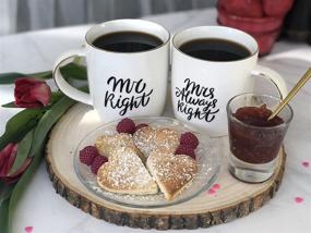 img 2 attached to 🎁 Triple Gifffted Mr Right and Mrs Always Right Coffee Mugs: Perfect Gifts for Couples on Engagement, Anniversary, Wedding, Christmas, Valentine's Day, and More!