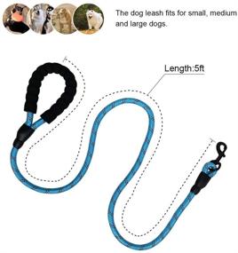 img 1 attached to 🐶 GonHui 5 FT Reflective Dog Leash - Durable Training Leash with Comfortable Padding for Medium and Large Dogs