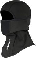 🧤 winter fleece thermal balaclava face mask - windproof & dustproof, breathable bandana for snowboarding, skiing, neck warmer hood - men women, black logo