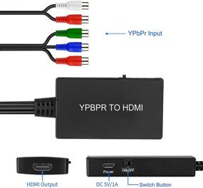 img 3 attached to 🔌 Высококачественный компонент в HDMI конвертер для DVD PSP Xbox PS2 N64 - Полный HD 1080P аудио-видео адаптер для HDTV Monitor и проектора.