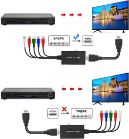 img 1 attached to 🔌 Высококачественный компонент в HDMI конвертер для DVD PSP Xbox PS2 N64 - Полный HD 1080P аудио-видео адаптер для HDTV Monitor и проектора.