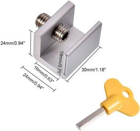 img 3 attached to Enhanced Home and Office Security: KISEER 5 Pack Sliding Windows Lock Stopper with Key