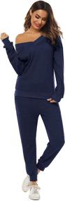 img 3 attached to LYHNMW Womens Pajama Sweatsuits Tracksuits Sports & Fitness