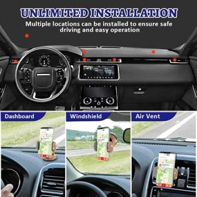 img 1 attached to 🚗 Sparkling Gold Car Phone Mount with Air Vent Base, Bling Crystal Universal Holder for Dashboard, Windshield, and Air Vent - Cell Phone Mount Holder, One More Air Vent Base Included