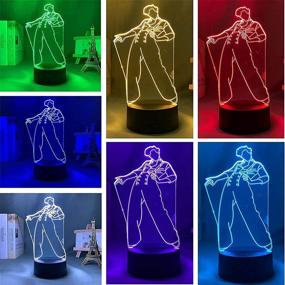 img 2 attached to 🌟 Harry Styles 3D Illusion Night Light: Perfect Bedside Lamp for Fans - USB Powered LED RGB Color Changing Table Lamp