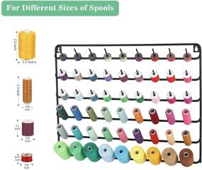img 2 attached to 🧵 Organize Your Threads in Style with the 54 Spools Thread Rack, a Black Metal Thread Holder Organizer with Hanging Hooks