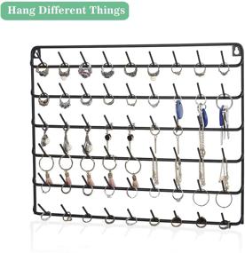 img 1 attached to 🧵 Organize Your Threads in Style with the 54 Spools Thread Rack, a Black Metal Thread Holder Organizer with Hanging Hooks