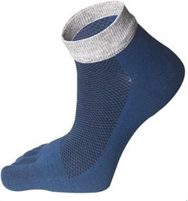 img 1 attached to Ultimate Comfort and Performance: 6 Pairs of Men's Cotton Toe Socks - Athletic, Wicking, Low Cut, No Show Design