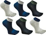 ultimate comfort and performance: 6 pairs of men's cotton toe socks - athletic, wicking, low cut, no show design логотип