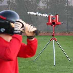 img 2 attached to 🔥 Heater Sports Deuce 75 MPH Two Wheel Baseball Pitching Machine - Perfect for Kids, Teens, Adults, Teams - Ideal for Pitching Machine Baseballs & Real Baseballs - Includes Convenient Automatic Ballfeeder