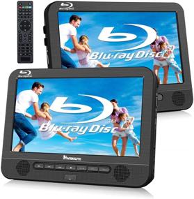 img 4 attached to 🚗 NAVISKAUTO 10.1" Dual Car DVD Players: Blu Ray, Rechargeable Battery, 1080P Video, HDMI Out, Sync Screen, Dolby Audio, AV in & Out, USB SD (Host DVD Player+ Slave Monitor)