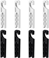 ukcoco car air vent holder, pack of 8 - mobile phone car mount, cable winder, glasses organizer, hanger & storage hook (black+white) logo