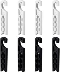 img 4 attached to UKCOCO Car Air Vent Holder, Pack of 8 - Mobile Phone Car Mount, Cable Winder, Glasses Organizer, Hanger & Storage Hook (Black+White)