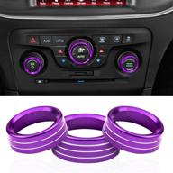 коврик для регулировки внутреннего декора dodge accessories: фиолетовые облицовки для challenger/charger & chrysler 200/300 (2015-2021) логотип