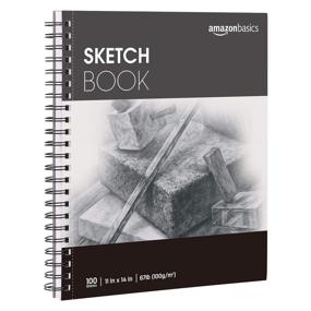img 4 attached to 📝 White Drawing Sketch Pad, 9"x12", 100 Sheets, 67 lb. / 100 gsm, Amazon Basics