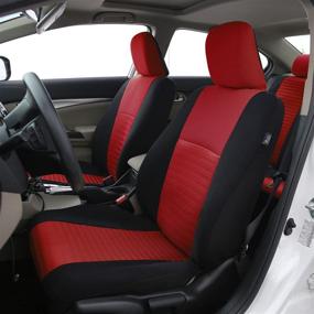 img 3 attached to FH Group FB060RED102 Red Deluxe 3D Air Mesh Front Seat Cover, Set of 2: Airbag Compatible - Premium Protection and Stylish Design for your Car Seats!