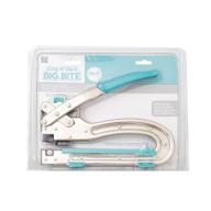 🔨 crop-a-dile 2 big bite punch by we r memory keepers: silver & blue logo