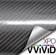 vvivid epoxy high gloss carbon fiber automotive vinyl wrap (grey logo