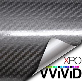 img 1 attached to VViViD Epoxy High Gloss Carbon Fiber Automotive Vinyl Wrap (Grey