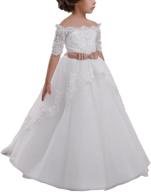 🌸 carat elegant flower beading communion girls' dress: perfect for unforgettable occasions logo