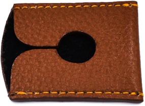 img 1 attached to 🪒 Parker's Genuine Leather Double Edge Safety Razor Protective Sheath/Travel Cover - Saddle Brown