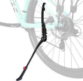 img 4 attached to 🚲 Aluminium Alloy Adjustable Double Fulcrum Bike Kickstand for 24-28" Mountain Bike & 700C Road Bike - PUPOUSE Rear Mount Kickstand