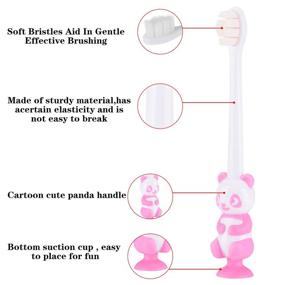 img 2 attached to MLFUTURE Kids Toothbrush - Ultra Soft-bristled Toothbrush with Micro Nano 12000 Floss Bristle, BPA Free, Suction Cup for Fun Storage - Boys and Girls Toddler Toothbrush (2pcskt)