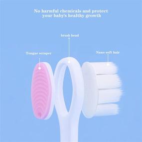 img 1 attached to MLFUTURE Kids Toothbrush - Ultra Soft-bristled Toothbrush with Micro Nano 12000 Floss Bristle, BPA Free, Suction Cup for Fun Storage - Boys and Girls Toddler Toothbrush (2pcskt)
