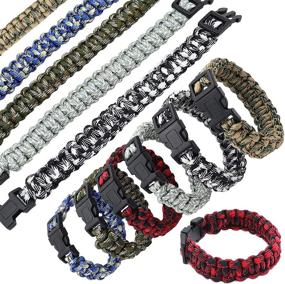 img 2 attached to 🌈 Versatile Paracord Bracelets for Men, Boys, and Kids